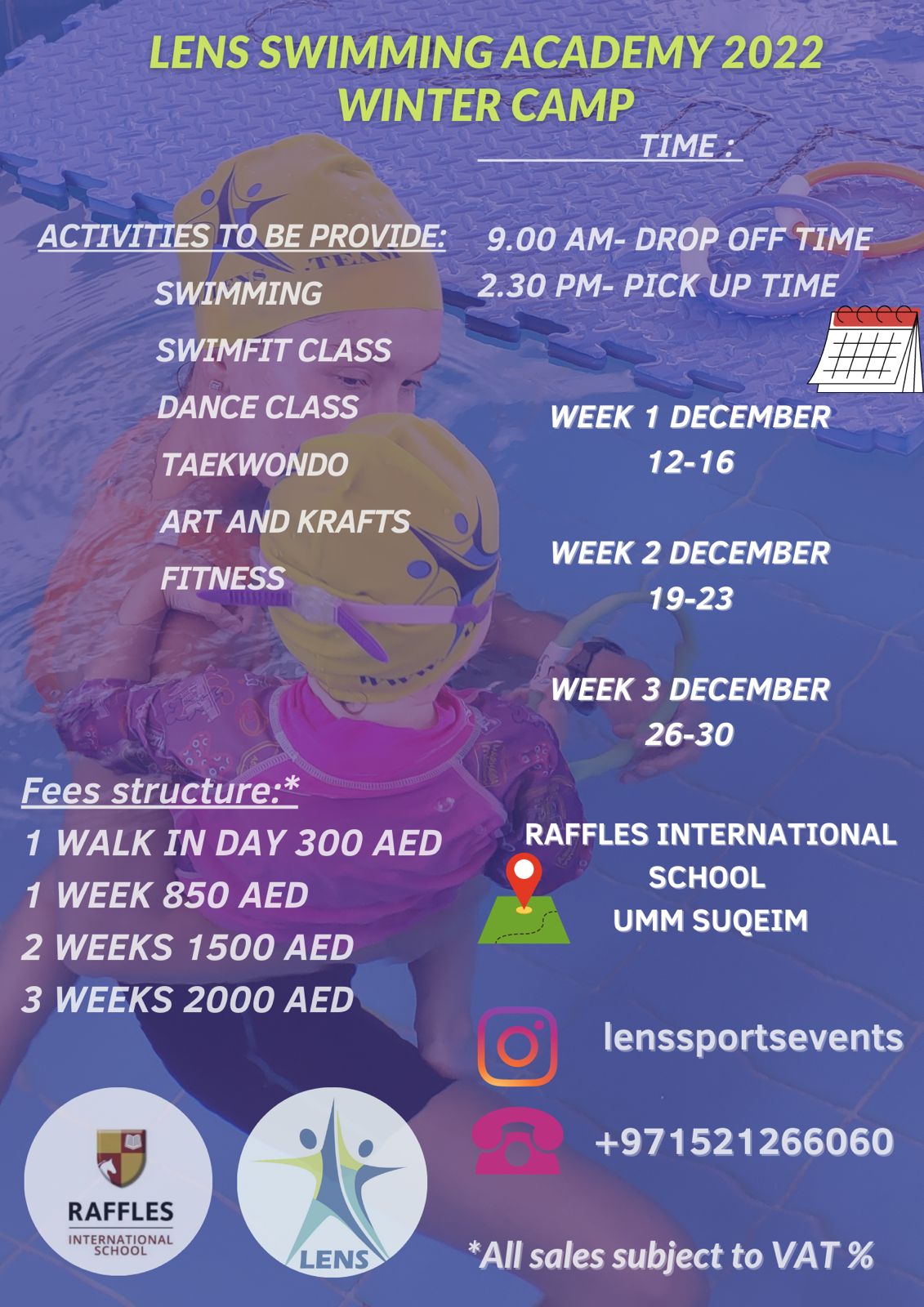 2022 WINTER Camp Schedule & fees LENS SPORTS
